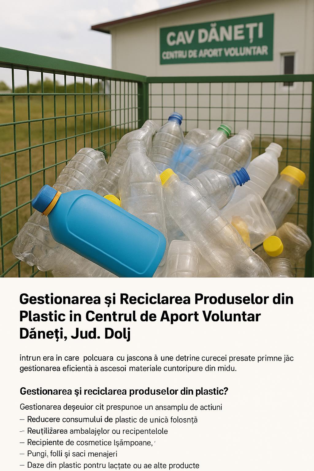 Gestionarea si reciclarea produselor din plastic